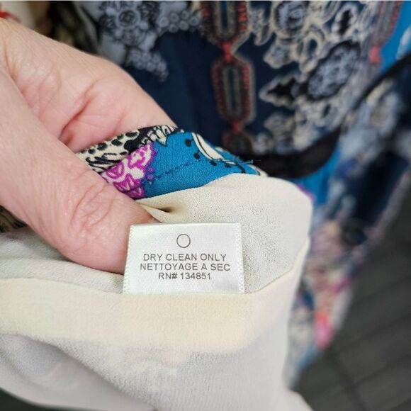 Charles Henry Paisley Split Neck Boho Midi Dress Size Medium - Picture 10 of 10